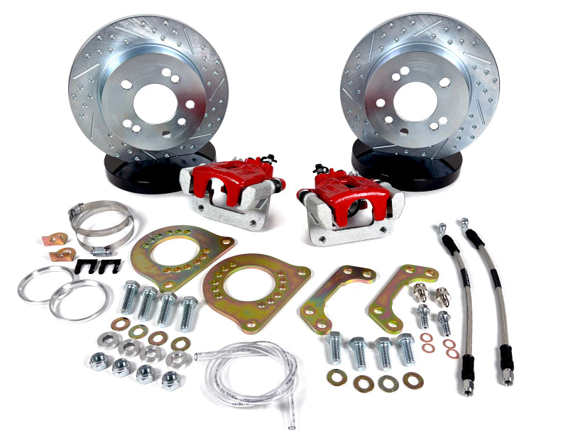 BAE Classic Series Brake Kits - Baer Brakes Ford 8.8in C-Clip Rear Ends 10.5in Classic Series Rear Brake Kit - Red