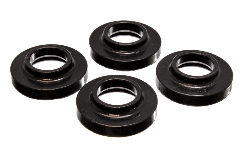 ES Spring Isolators - Black - Energy Suspension 97-06 Jeep Wrangler TJ / 84-01 Cherokee Black Fr/Rear Coil Lift Isolator Set of 4