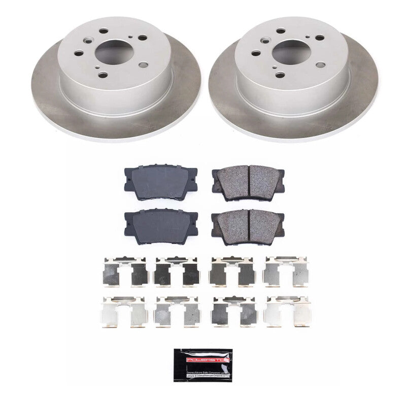 PSB Semi-Coated Rotor Kits - Power Stop 12-17 Toyota Camry Rear Semi-Coated Rotor Kit