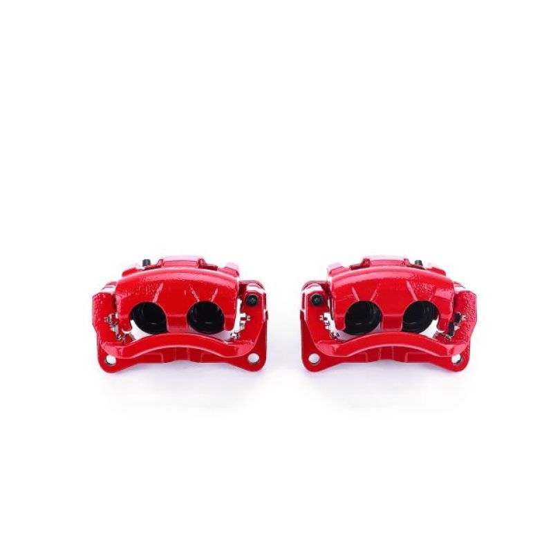 PSB Red Calipers - Power Stop 07-10 Ford Edge Front Red Calipers w/Brackets - Pair