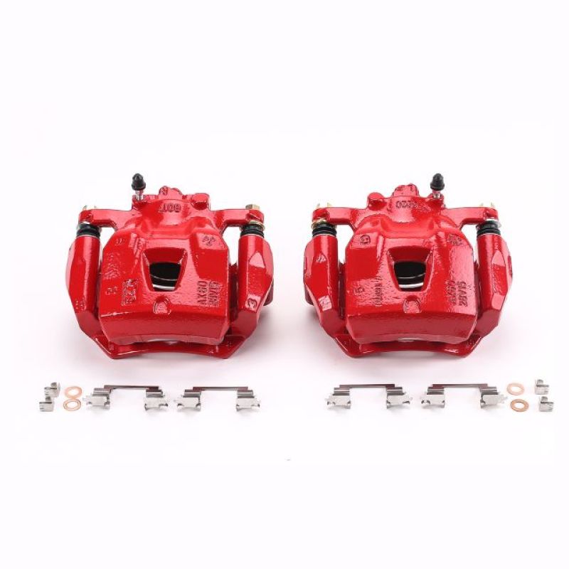 PSB Red Calipers - Power Stop 97-01 Lexus ES300 Front Red Calipers w/Brackets - Pair