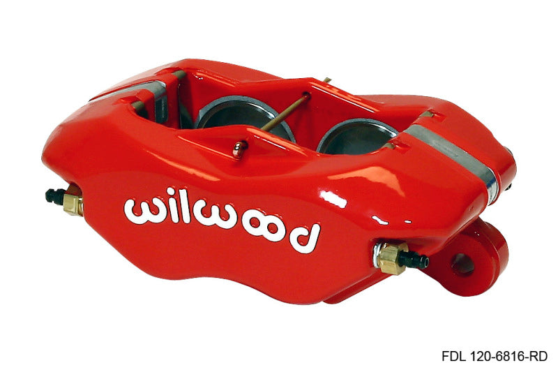 WIL Dynalite Caliper - Wilwood Caliper-Forged Dynalite-Red 1.75in Pistons .81in Disc