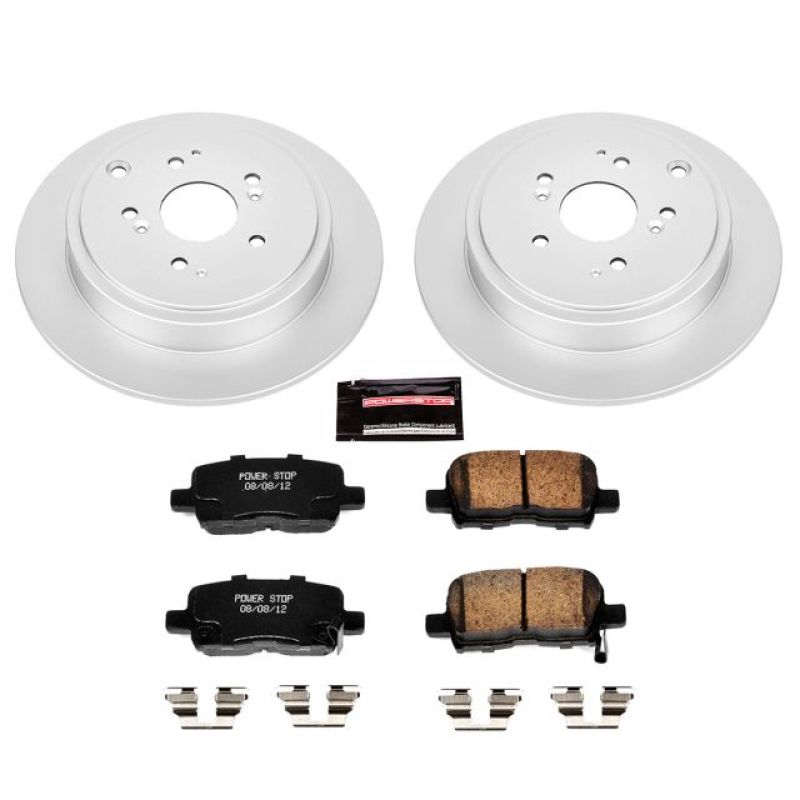 PSB Z17 Evolution Coated Kit - Power Stop 01-06 Acura MDX Rear Z17 Evolution Geomet Coated Brake Kit