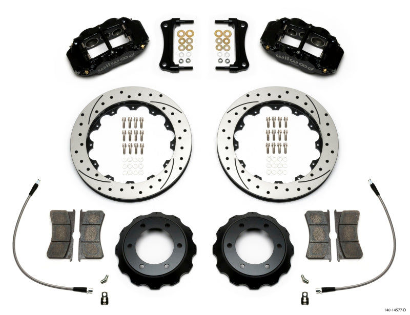 WIL Superlite Brake Kit - Wilwood Narrow Superlite 6R Front Kit 12.88in Drilled Rotor w/ Lines 05-15 Toyota Tacoma