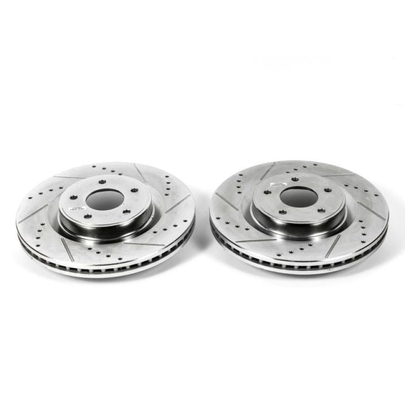 PSB Evolution Drill/Slot Rotor - Power Stop 2013 Infiniti JX35 Front Evolution Drilled & Slotted Rotors - Pair
