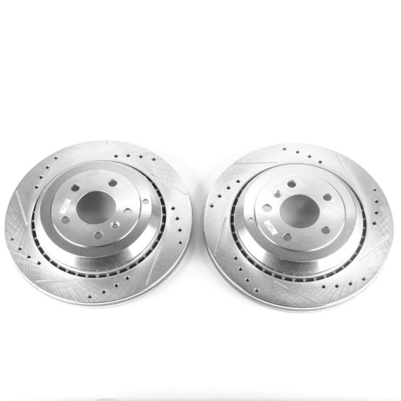 PSB Evolution Drill/Slot Rotor - Power Stop 05-06 Mercedes-Benz G55 AMG Rear Evolution Drilled & Slotted Rotors - Pair