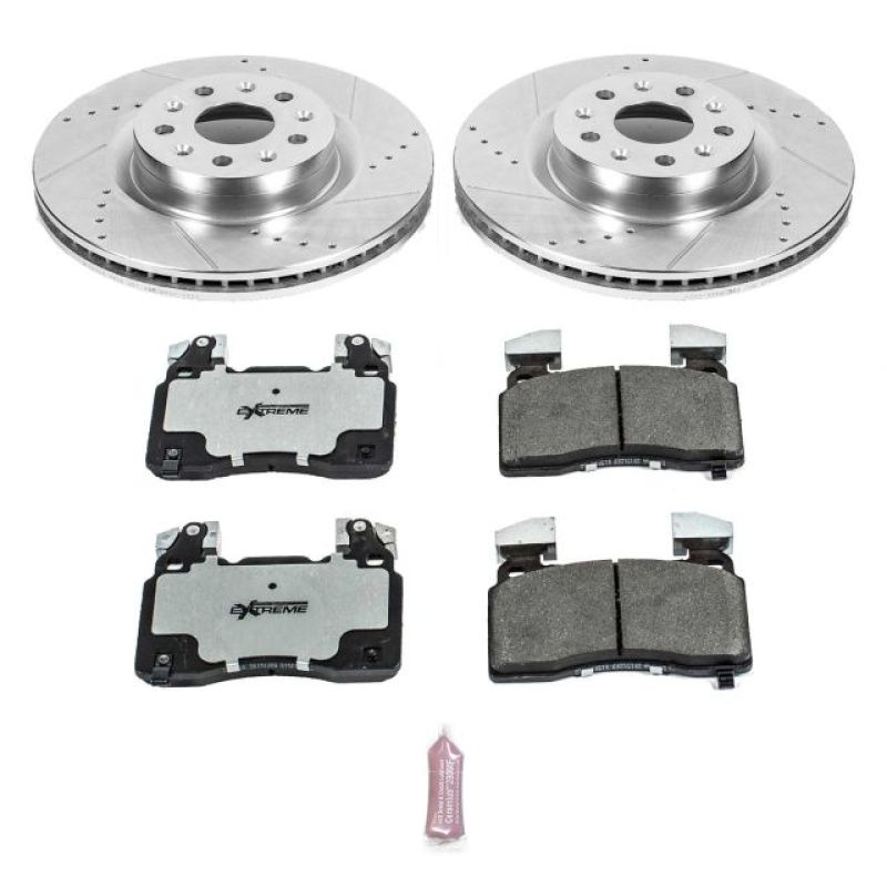 PSB Z26 Street Warrior Kit - Power Stop 16-18 Cadillac CT6 Front Z26 Street Warrior Brake Kit