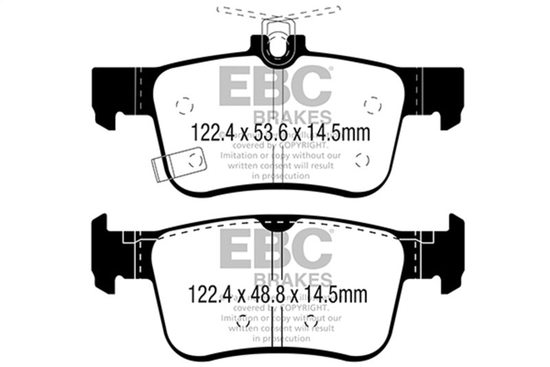 EBC Greenstuff Brake Pad Sets - EBC 2016+ Honda Civic Coupe 1.5L Turbo Greenstuff Rear Brake Pads