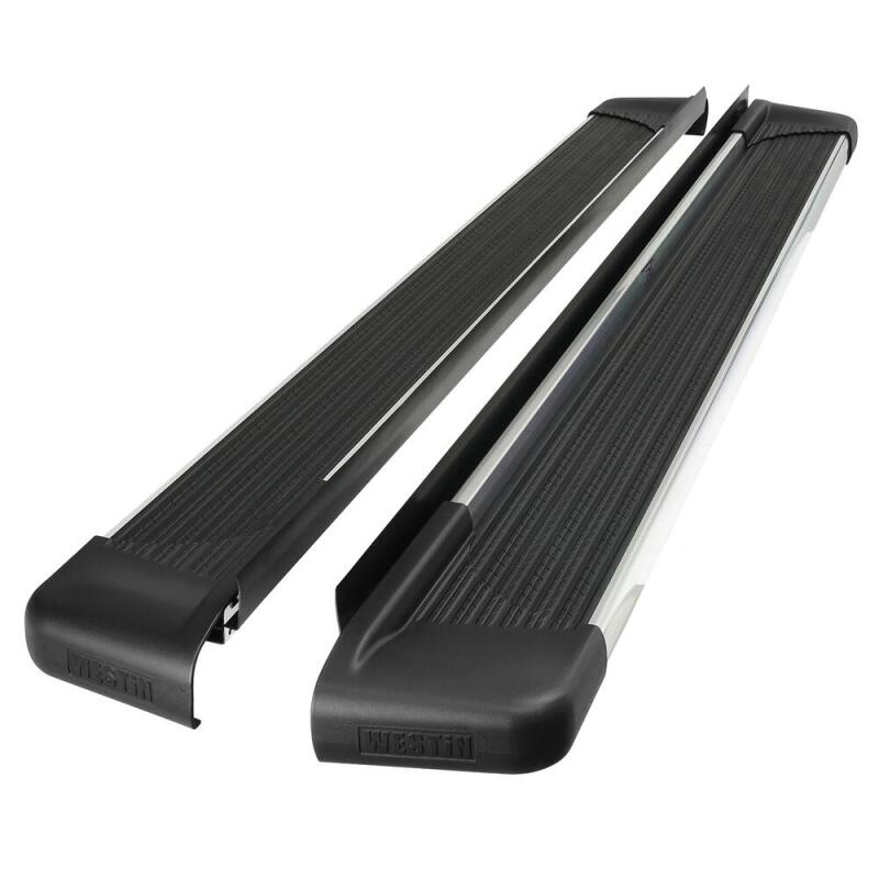 WES Running Boards - Sure-Grip - Westin SG6 Polished Aluminum Running Boards 85.50 in - Polished