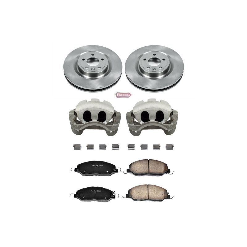 PSB Autospecialty Kit w/Cals - Power Stop 11-14 Ford Mustang Front Autospecialty Brake Kit w/Calipers