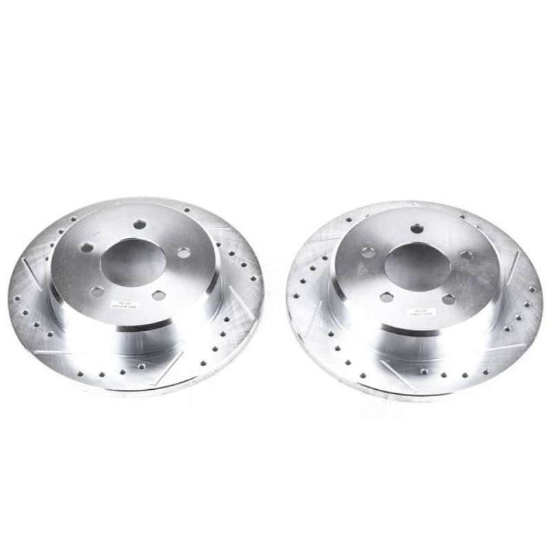 PSB Evolution Drill/Slot Rotor - Power Stop 97-07 Chrysler Town & Country Rear Evolution Drilled & Slotted Rotors - Pair