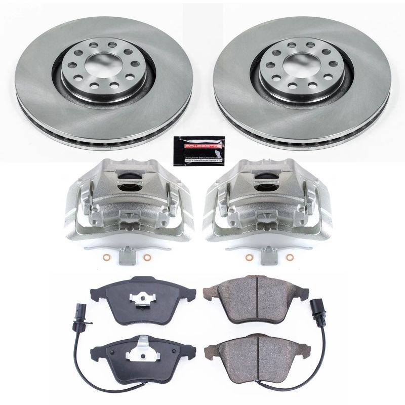 PSB Autospecialty Caliper - Power Stop 05-09 Audi A4 Quattro Front Autospecialty Kit w/Cals