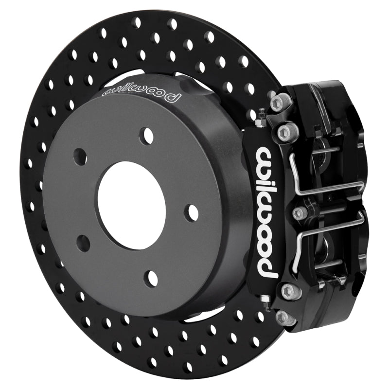 WIL UTV Big Brake Kits - Wilwood 22-24 Polaris RZR Turbo/ Pro R 5-Lug Rear Big Brake Kit - Drilled Rotors Black Powder Coat