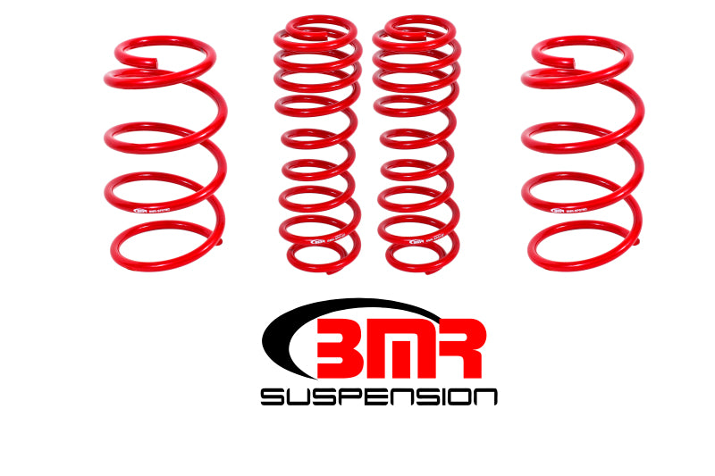 BMR Lowering Springs - BMR 07-14 Shelby GT500 Drag Lowering Springs (Set Of 4) - Red