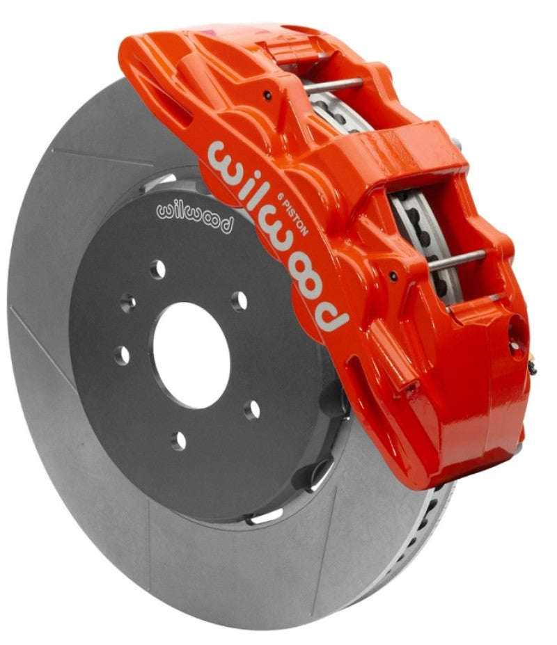 WIL SX6R Brake Kit - Wilwood SX6R Front Brake Kit 15in Slotted Red w/ Lines 14+ Chevy Corvette C7