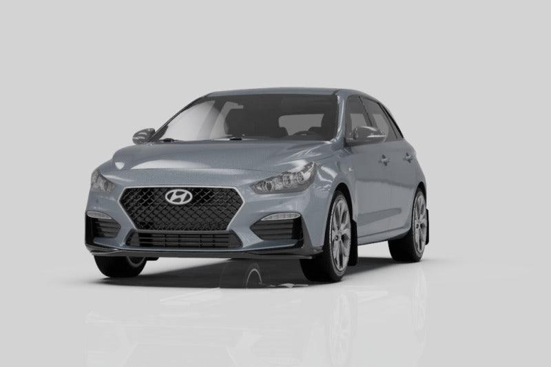 RAL UR Red Flap/Blk Logo - Rally Armor 19-21 Hyundai Elantra GT N Line/i30 Red UR Mud Flap w/Black Logo