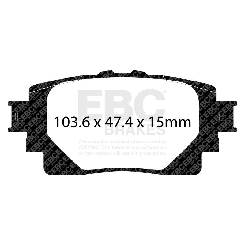 EBC Ultimax2 Brake Pad Sets - EBC 2020+ Toyota Highlander 2.5L Hybrid Ultimax Rear Brake Pads