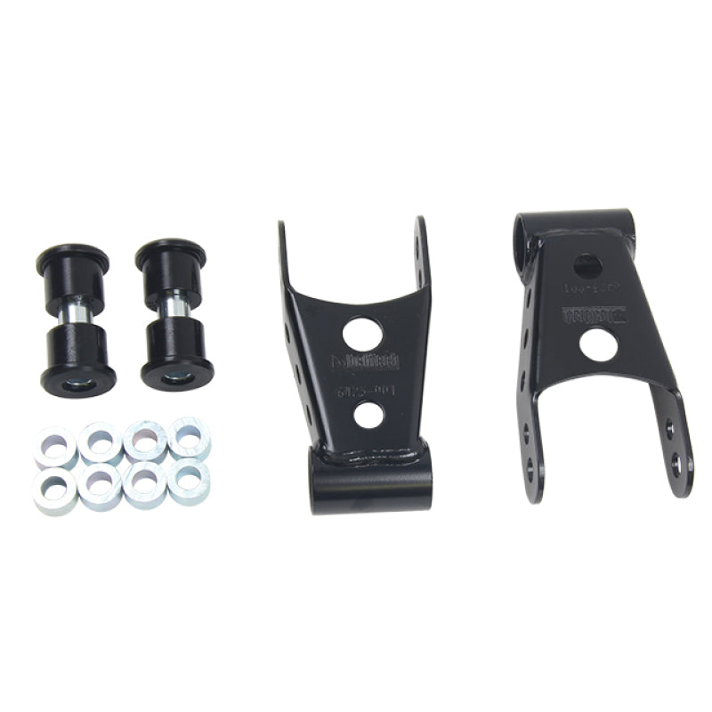 BT Shackle Kit - Belltech SHACKLE KIT 15-16 Ford F150 (All Cabs Short Bed Only) 4WD 1in / 2in Rear Drop