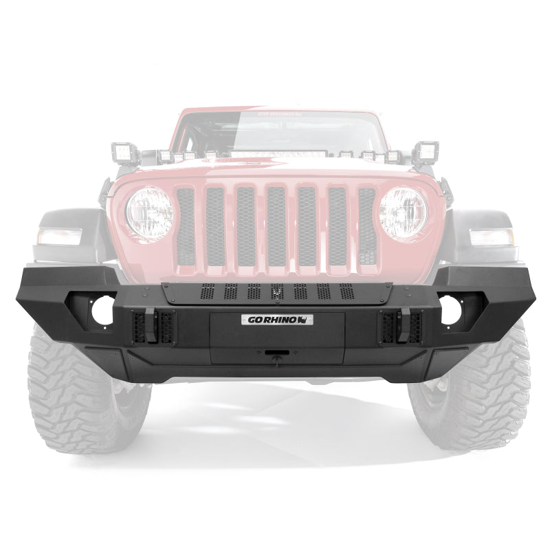 GOR Trailine Bumper - Go Rhino 07-20 Jeep Wrangler JL/JLU/JK/JKU/Gladiator JT Trailline Front Full Width Bumper