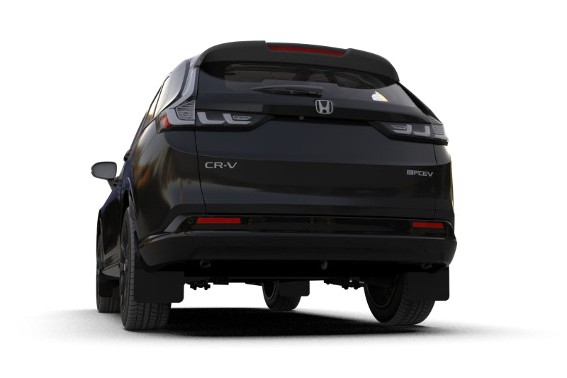 RAL Classic Blk Flap/Wht Logo - Rally Armor 23-26 Honda CR-V Black Mud Flap - White Logo