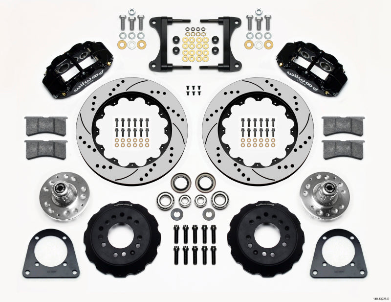 WIL Superlite Brake Kit - Wilwood Narrow Superlite 6R Front Hub Kit 14.00in Drilled TCI-IFS 71-78 (Pinto Based)