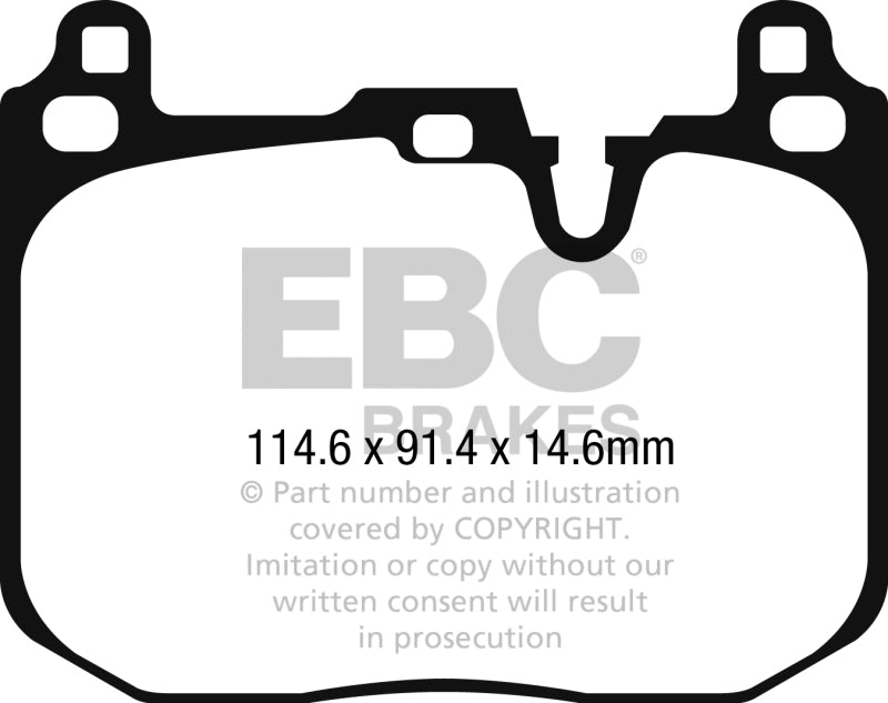 EBC Yellowstuff Brake Pad Sets - EBC 2015+ Mini Cooper John Cooper Works Yellowstuff Front Brake Pads