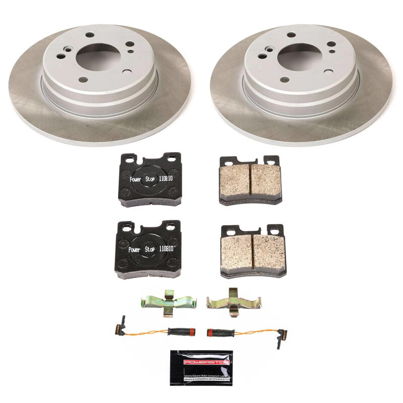 PSB Semi-Coated Rotor Kits - Power Stop 96-00 Mercedes-Benz C280 Rear Semi-Coated Rotor Kit