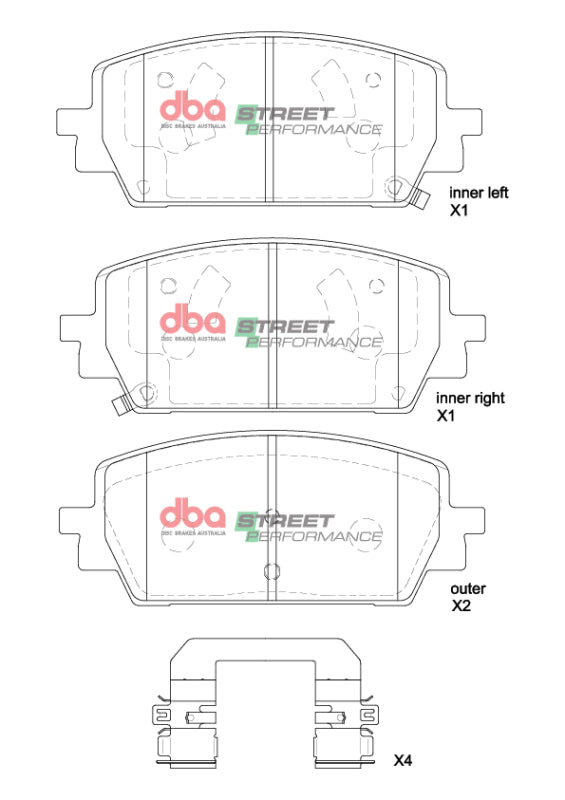 DBA SP Performance Brake Pads - DBA 2021+ Genesis G80 2.5T AWD SP Performance Front Brake Pads