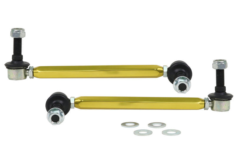 WL Sway Bar Links - Whiteline Universal Sway Bar - Link Assembly Heavy Duty Adjustable 12mm Steel Ball/Ball Style