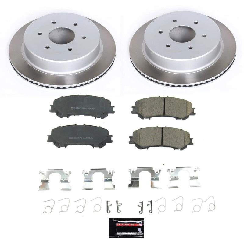PSB Semi-Coated Rotor Kits - Power Stop 17-22 Nissan TITAN Rear Semi-Coated Rotor Kit