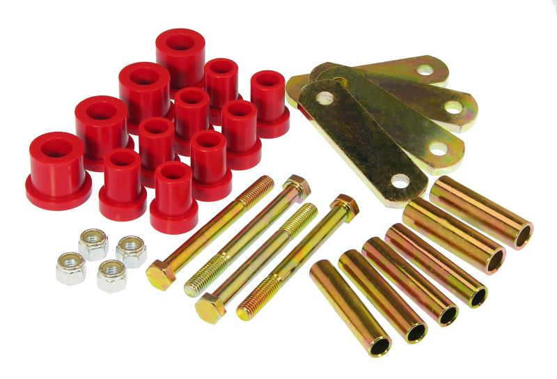 PRO Spring/Shackle Bush- Red - Prothane 60-74 Chrysler B & E Body HD Spring & Shackles Bushings - Red
