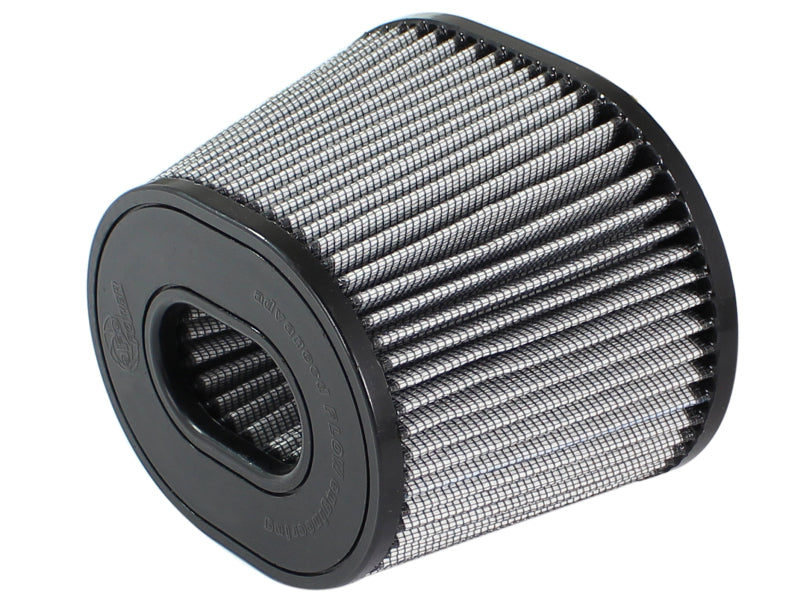 AFE Universal Pro Dry S Filter - aFe MagnumFLOW Pro DRY S Intake Replacement Filter 3.5in F 9x6.5in B 6.75x5.5in T 5.375in H