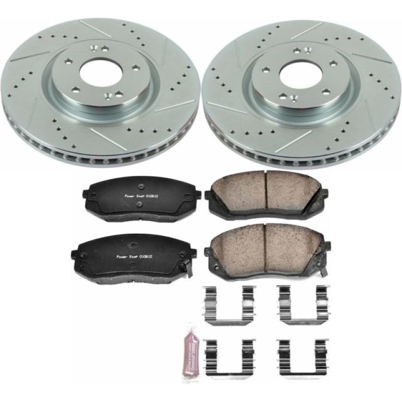 PSB Z23 Evolution Kit - Power Stop 15-16 Hyundai Sonata Front Z23 Evolution Sport Brake Kit