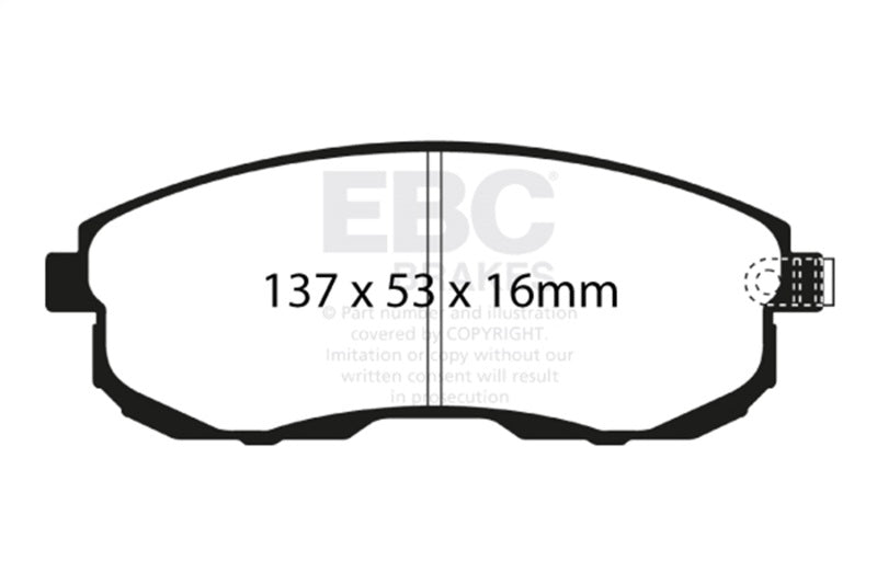 EBC Ultimax2 Brake Pad Sets - EBC 02-03 Infiniti G20 2.0 Ultimax2 Front Brake Pads