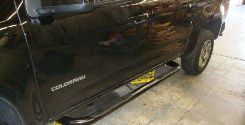 GOR Steps - 4000 - Blk - Go Rhino 15-20 Chevrolet Colorado 4000 Series SideSteps - Cab Length - Black