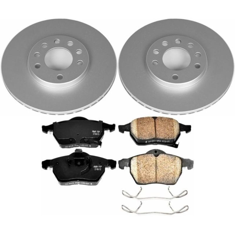 PSB Z23 Evolution Coated Kit - Power Stop 99-03 Saab 9-3 Front Z23 Evolution Sport Coated Brake Kit