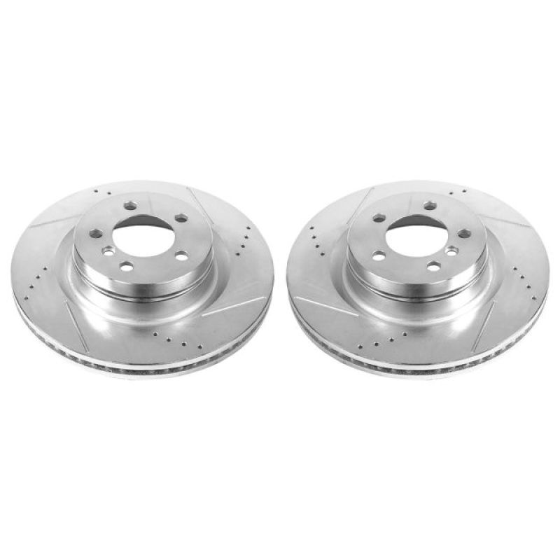 PSB Evolution Drill/Slot Rotor - Power Stop 06-09 Land Rover Range Rover Front Evolution Drilled & Slotted Rotors - Pair