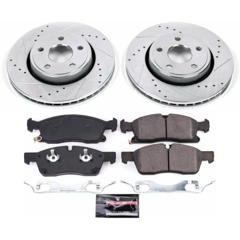PSB Z23 Evolution Kit - Power Stop 17-19 Jeep Grand Cherokee Front Z23 Evolution Sport Brake Kit