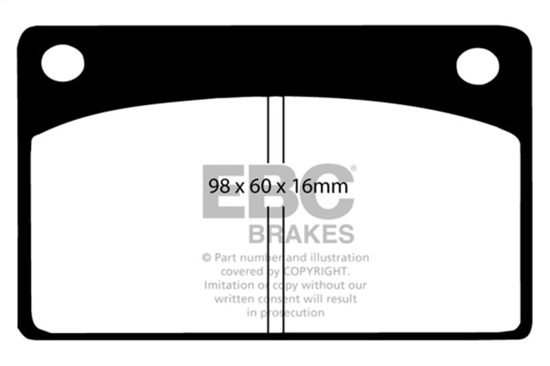 EBC Yellowstuff Brake Pad Sets - EBC 66-68 Volvo 140 1.8 Yellowstuff Front Brake Pads