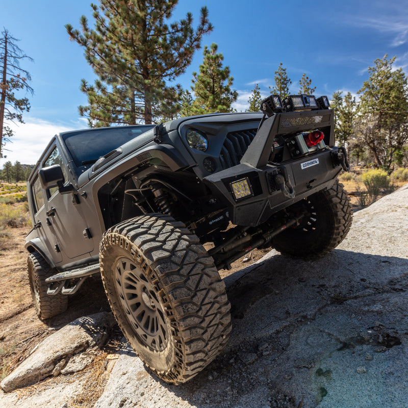 GOR Trailine Bumper - Go Rhino 07-20 Jeep Wrangler JL/JLU/JK/JKU/Gladiator JT Trailline Front Stubby Bumper
