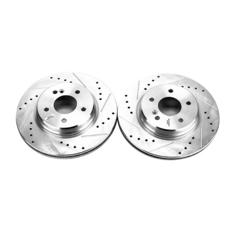 PSB Evolution Drill/Slot Rotor - Power Stop 05-06 Chrysler Crossfire Rear Evolution Drilled & Slotted Rotors - Pair
