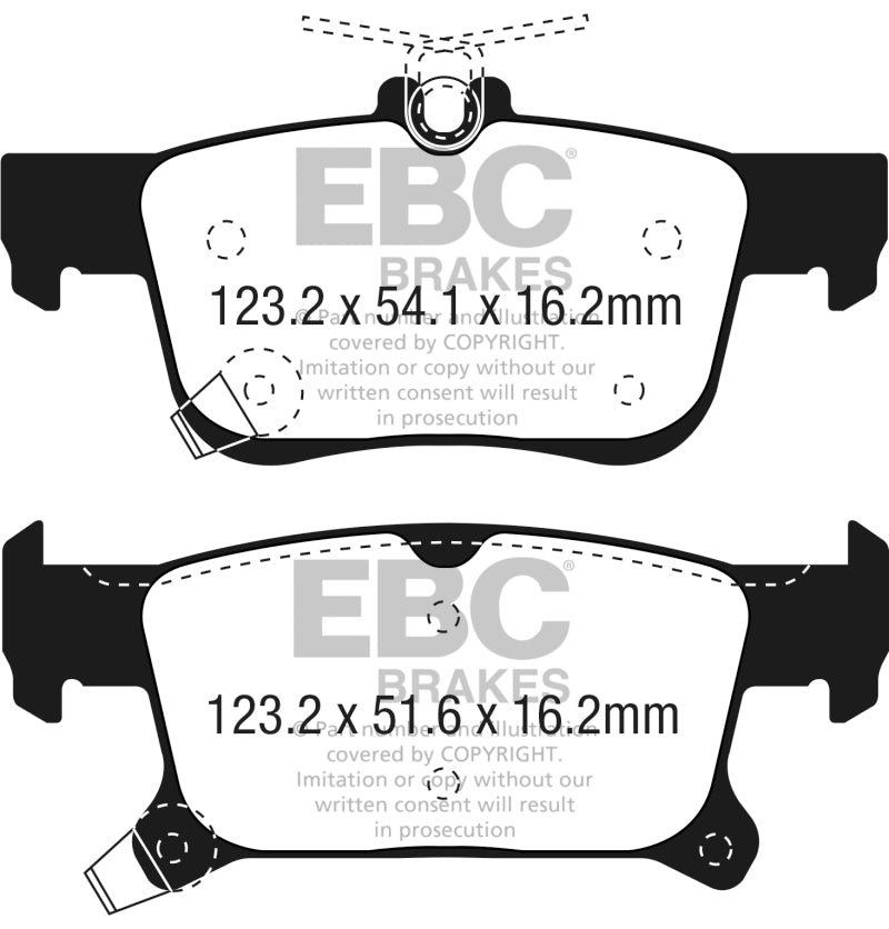 EBC Greenstuff Brake Pad Sets - EBC 2016+ Buick Envision 2.0L Turbo Greenstuff Rear Brake Pads