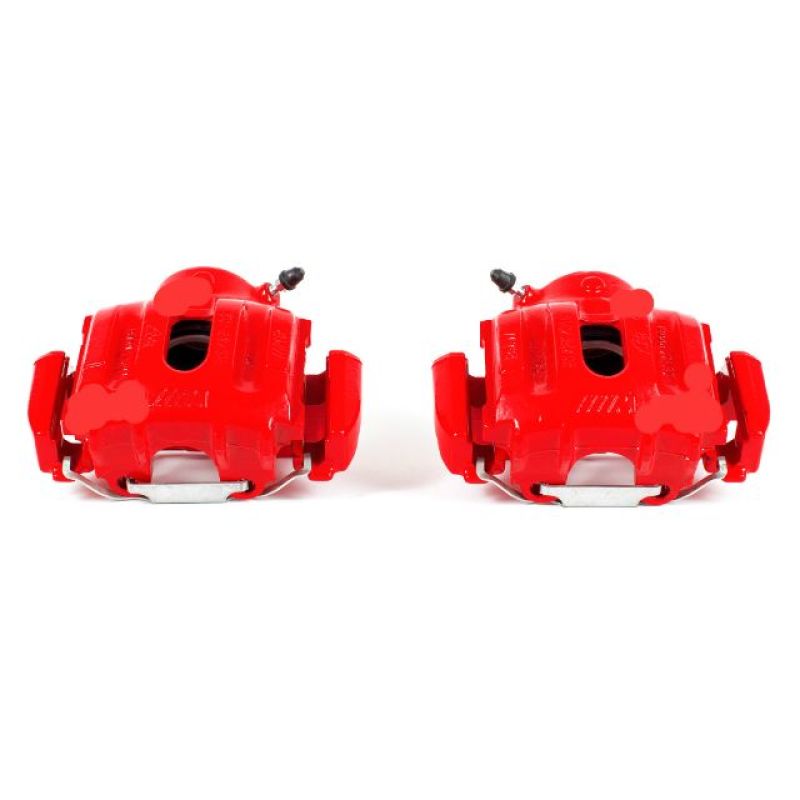 PSB Red Calipers - Power Stop 95-99 BMW M3 Front Red Calipers w/Brackets - Pair
