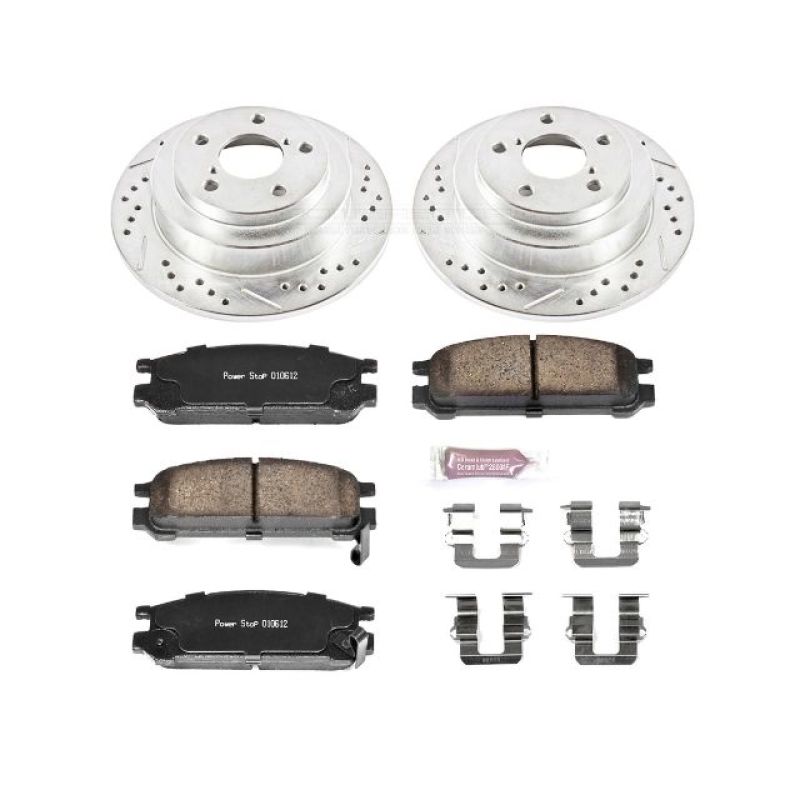 PSB Z23 Evolution Kit - Power Stop 93-96 Subaru Impreza Rear Z23 Evolution Sport Brake Kit