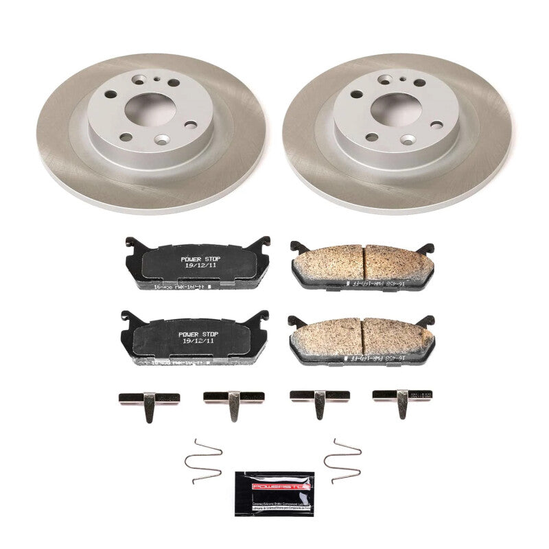 PSB Semi-Coated Rotor Kits - Power Stop 91-96 Mercury Tracer Rear Semi-Coated Rotor Kit
