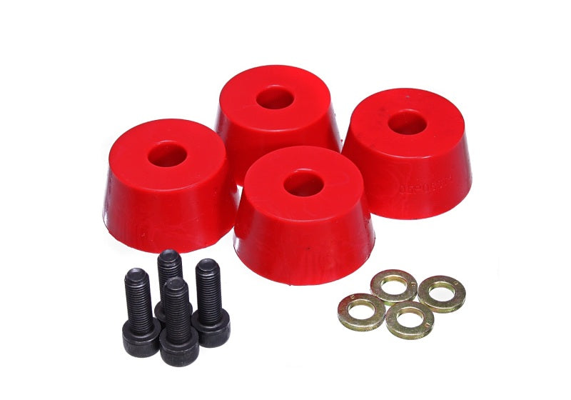 ES Bump Stops - Red - Energy Suspension 96-02 Toyota 4Runner Front Hyper Flex Red Bump Stop Set