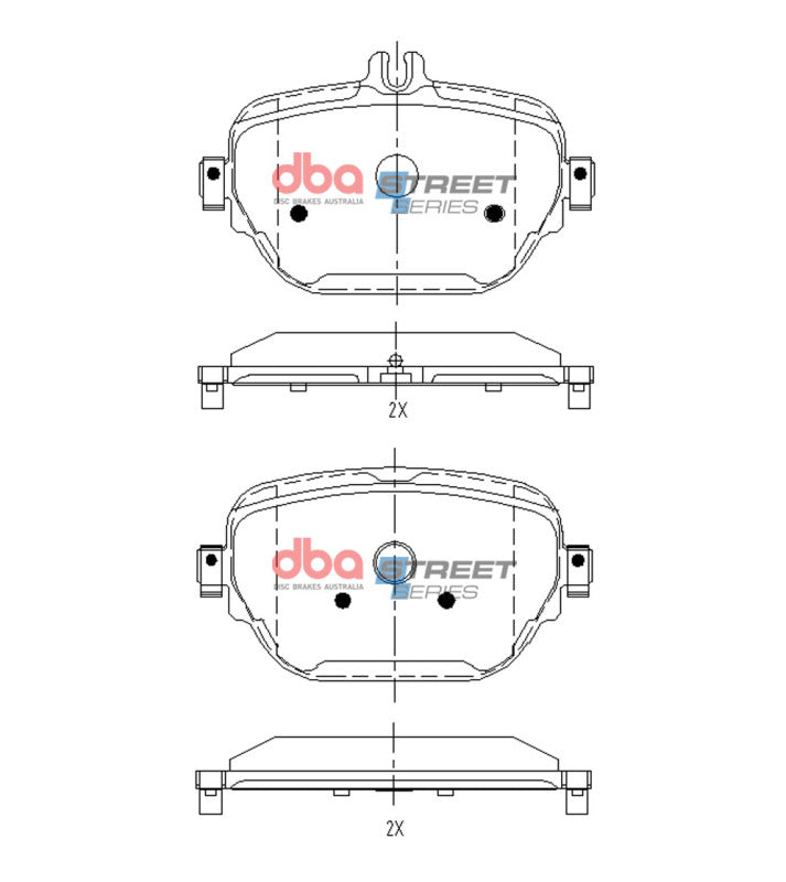 DBA Street Series Brake Pads - DBA 19-20 Mercedes-Benz AMG GT 53 (w/Iron Rotor) Rear Street Series Brake Pads