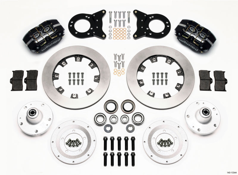 WIL Dynapro Brake Kit - Wilwood Dynapro Dust-Boot Front Kit 12.19in 1965-1969 Mustang Disc & Drum Spindle
