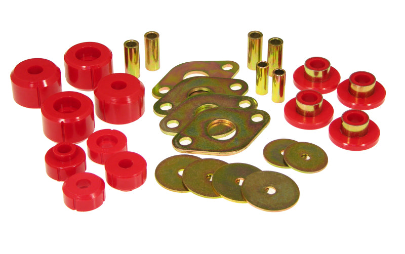 PRO Body/Subframe Bush - Red - Prothane 95-00 Toyota P/U 2/4wd Body Mount Kit - Red
