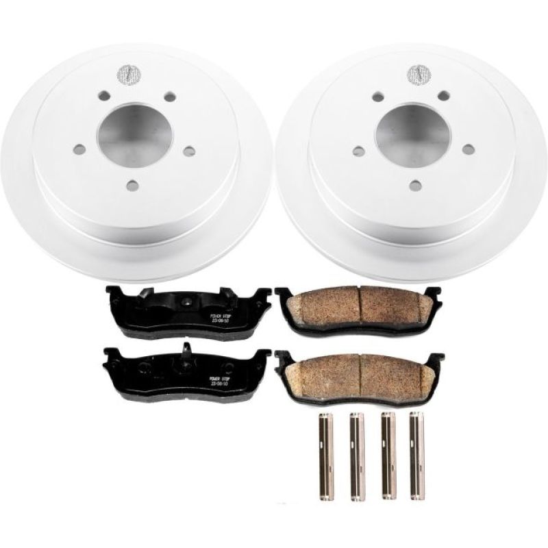PSB Z17 Evolution Coated Kit - Power Stop 97-00 Ford Expedition Rear Z17 Evolution Geomet Coated Brake Kit